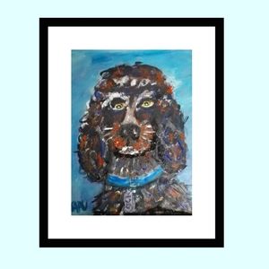 Poodle on  Canvas